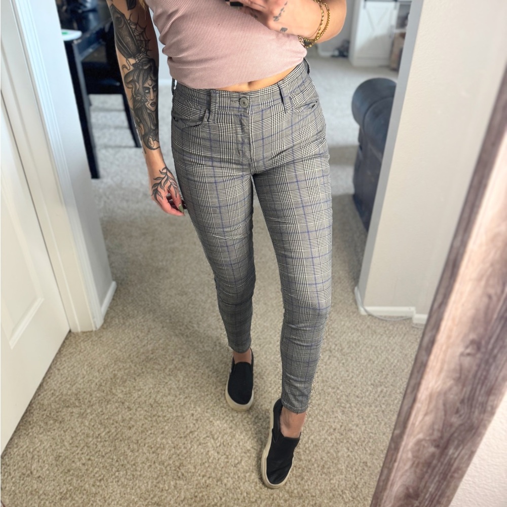AE PLAID HI-RISE JEGGING JEANS